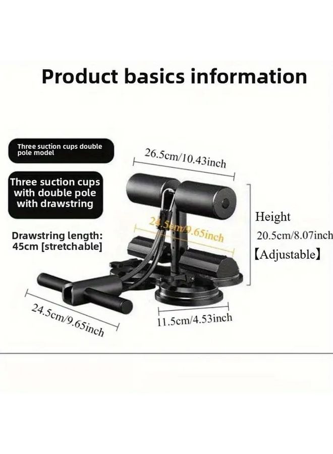 Black Abdominal Curler with Strong Suction Power for Home Gym Workouts Men Women - Image 5